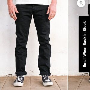 Freenote Cloth ‘rios raw 17 ounce black denim’
